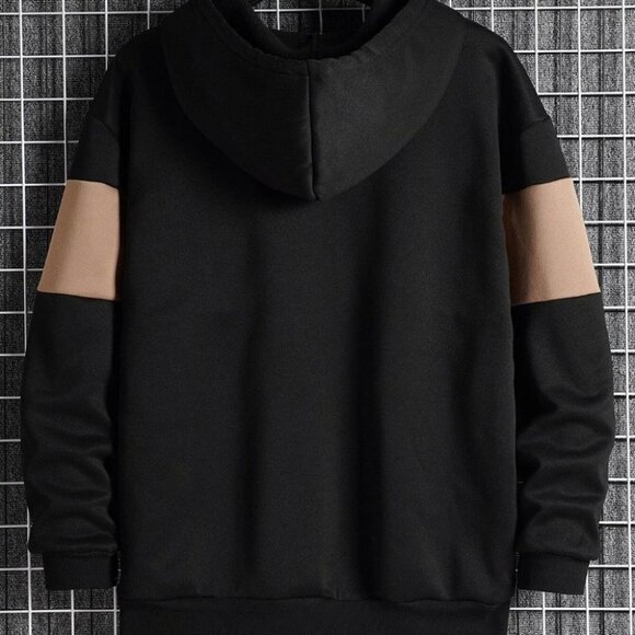 Black And Tan Mens Hoodie - Picture 2 of 4